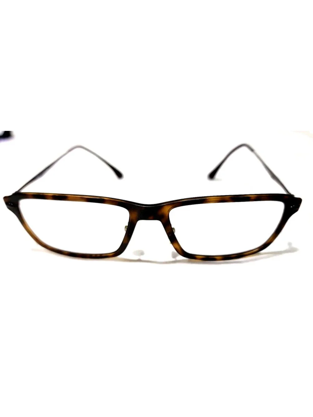 Ray Ban RB7038 5200 Lightray Tortoise Square Eyeglasses 53-16 135 Italy
